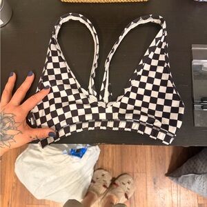 Checkered Black and White Bralette
